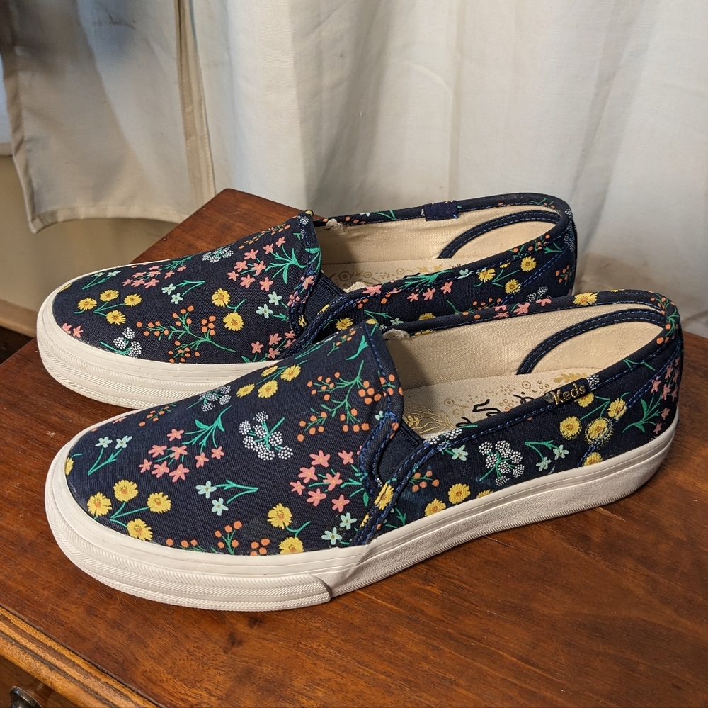 Keds x Rifle Paper Co floral slip on loafers 7